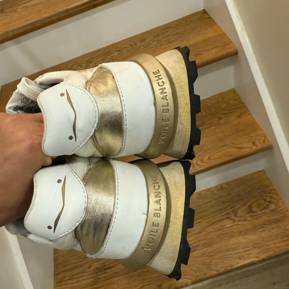 Voile Blanche Metallic White Sneakers